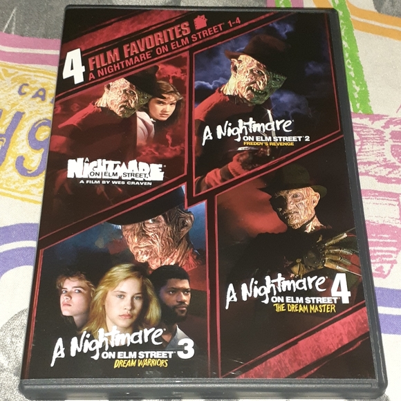 Other - A Nightmare On Elm Street 1 2 3 & 4 DVD Set Scaru Horror Movie Movies